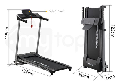 Compact Foldable Treadmill with Bluetooth & Device Stand, 1-10 km/h Speed Range