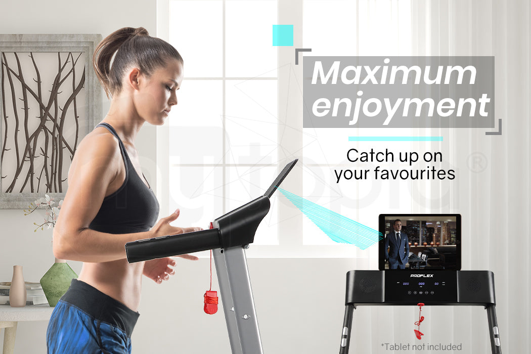 Compact Foldable Treadmill with Bluetooth & Device Stand, 1-10 km/h Speed Range
