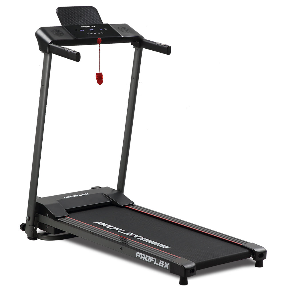 Compact Foldable Treadmill with Bluetooth, Device Stand, and LCD Touch Panel