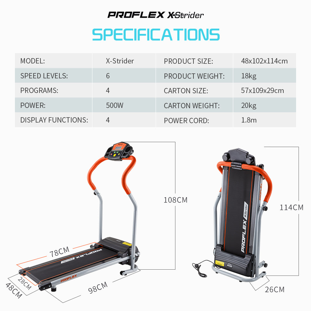 Compact Electric Walking Treadmill with LED Display and 4 Training Modes