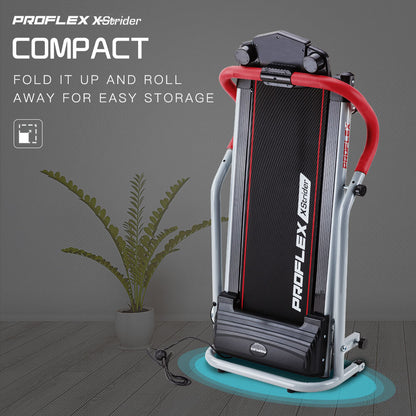 Compact X-Strider Walking Treadmill with LED Display and 6 Speed Levels