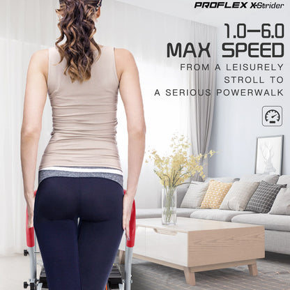 Compact X-Strider Walking Treadmill with LED Display and 6 Speed Levels