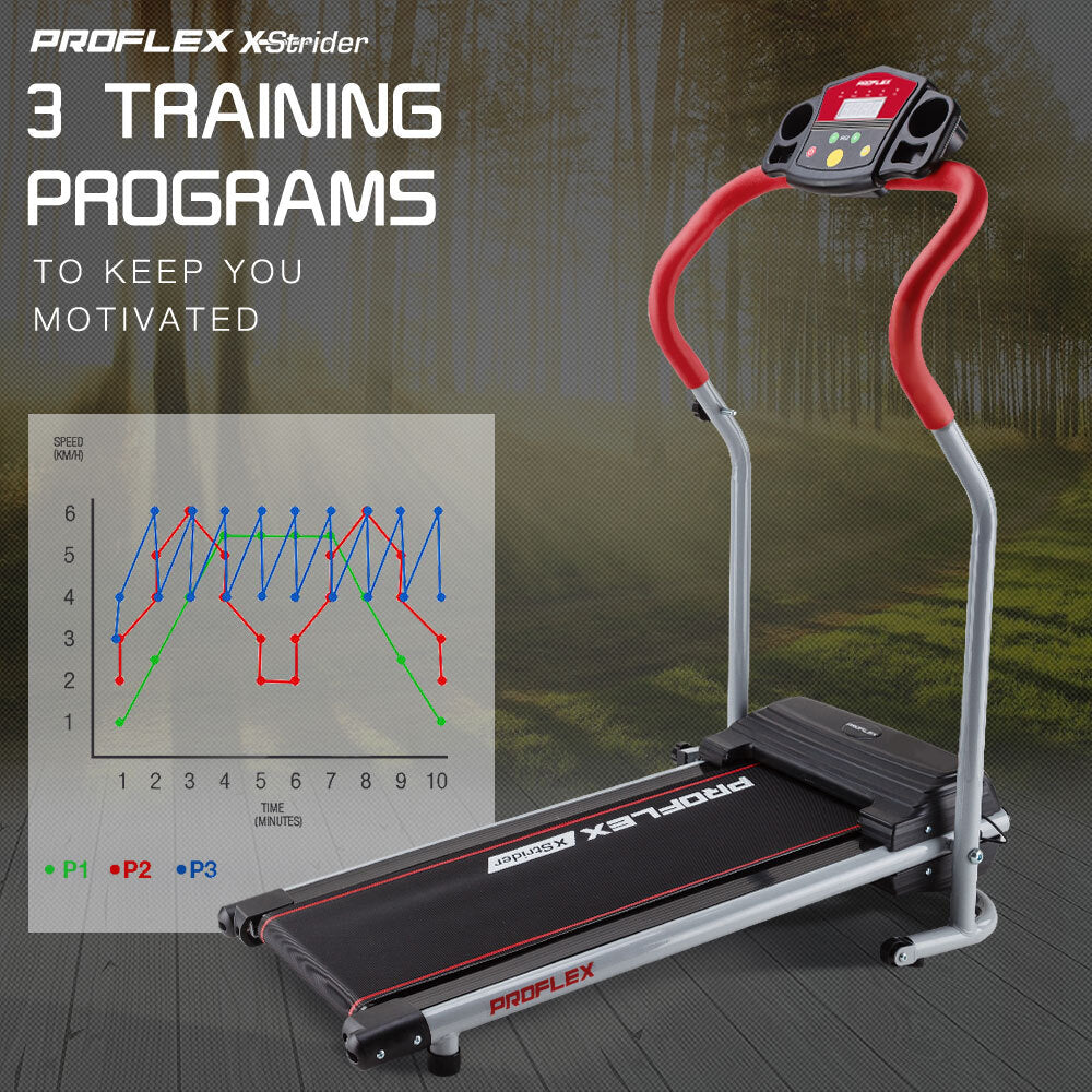 Compact X-Strider Walking Treadmill with LED Display and 6 Speed Levels