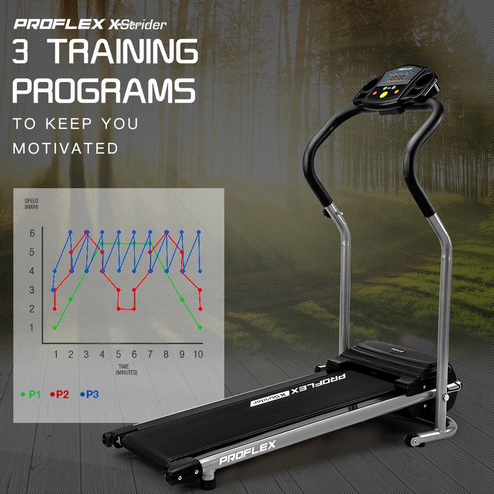 Compact X-Strider Walking Treadmill with LED Display, 6 Speeds, and Safety Key