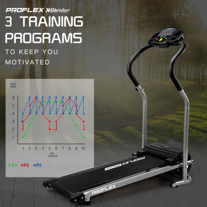 Compact X-Strider Walking Treadmill with LED Display, 6 Speeds, and Safety Key