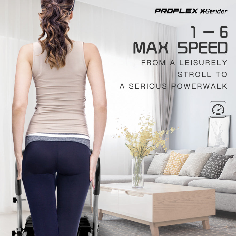 Compact X-Strider Walking Treadmill with LED Display, 6 Speeds, and Safety Key