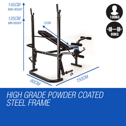 7-in-1 Multi Station Home Gym Weight Bench with Adjustable Incline