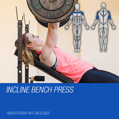 7-in-1 Multi Station Home Gym Weight Bench with Adjustable Incline