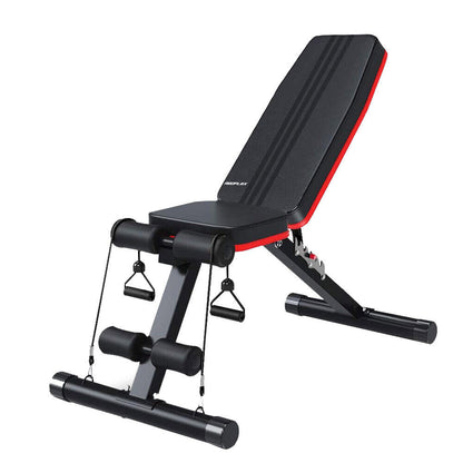 Adjustable 6-in-1 Weight Bench with Resistance Bands, 7 Levels, 150kg Capacity