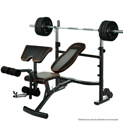 Multi-Station Weight Bench with Adjustable Incline and 200kg Capacity for Home Gym