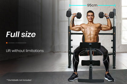 Multi-Station Weight Bench with Adjustable Incline and 200kg Capacity for Home Gym