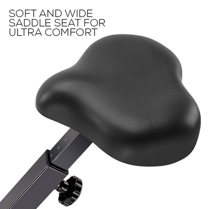Folding Magnetic X-Bike with LCD Monitor and Adjustable Resistance, Compact 0.36m