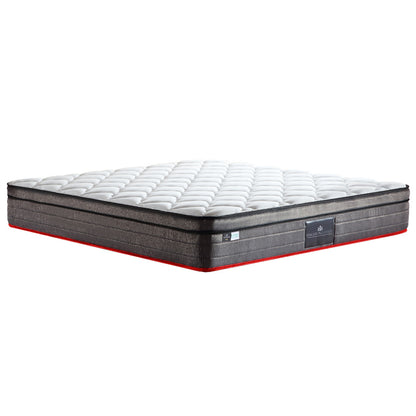 Queen Size Euro Top Mattress 0.33m Medium Firm with Bamboo Fabric