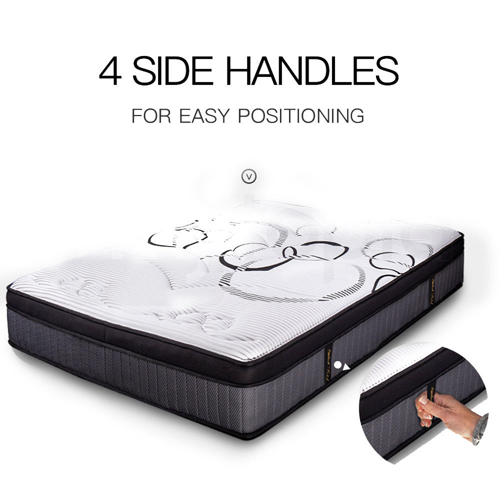 King Size Euro Top Mattress with Pocket Springs and Memory Foam, 0.34m Thick