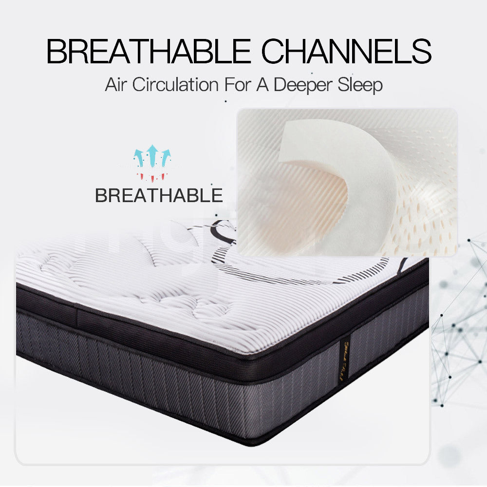 King Size Euro Top Mattress with Pocket Springs and Memory Foam, 0.34m Thick