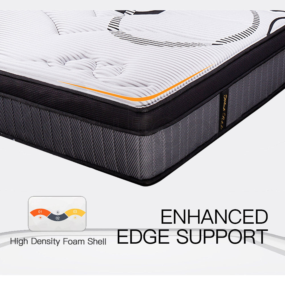 King Size Euro Top Mattress with Pocket Springs and Memory Foam, 0.34m Thick