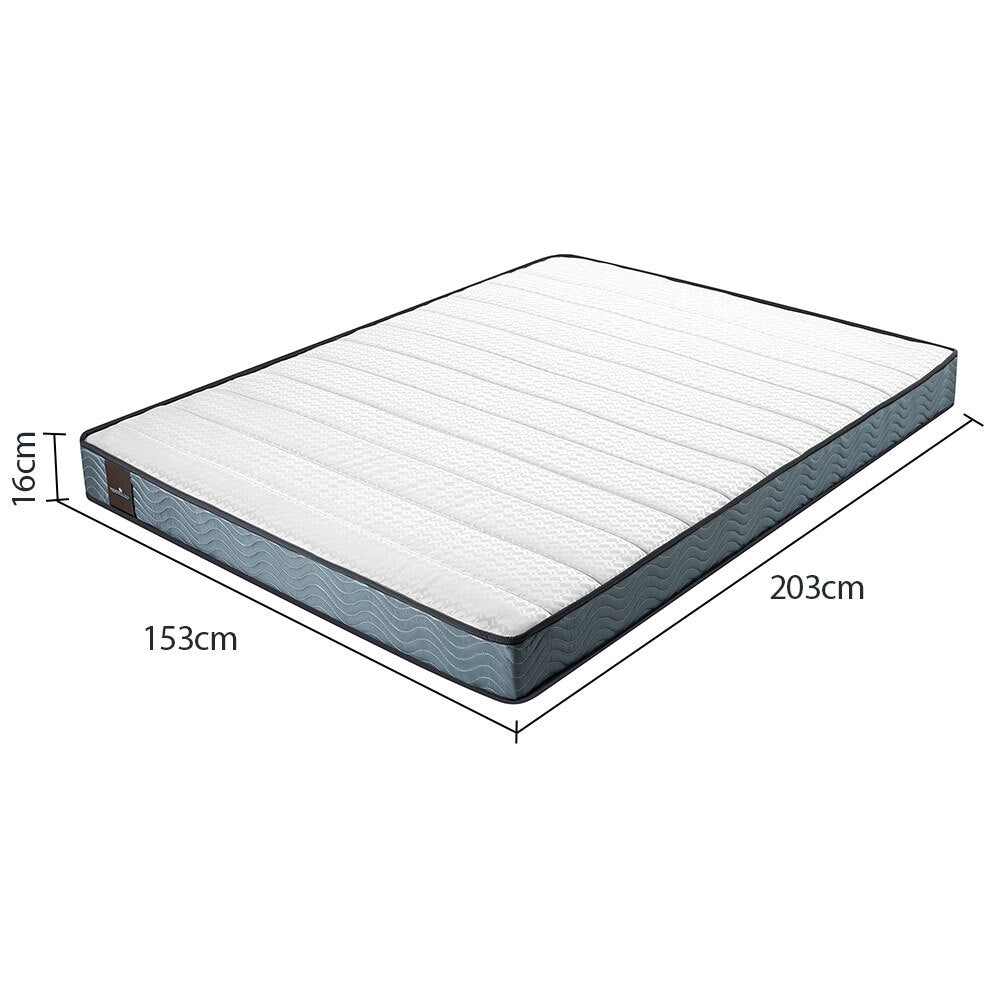 Queen Size Bonnell Spring Mattress with Foam Top, 0.16m Firm Support