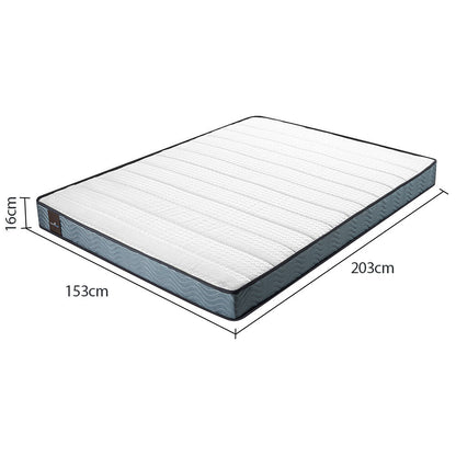 Queen Size Bonnell Spring Mattress with Foam Top, 0.16m Firm Support