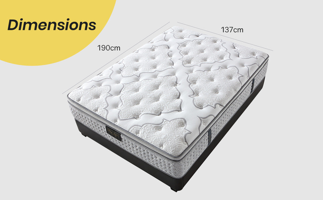 Double Size Medium Firm Mattress with Euro Top & Memory Foam, 0.34m Thick
