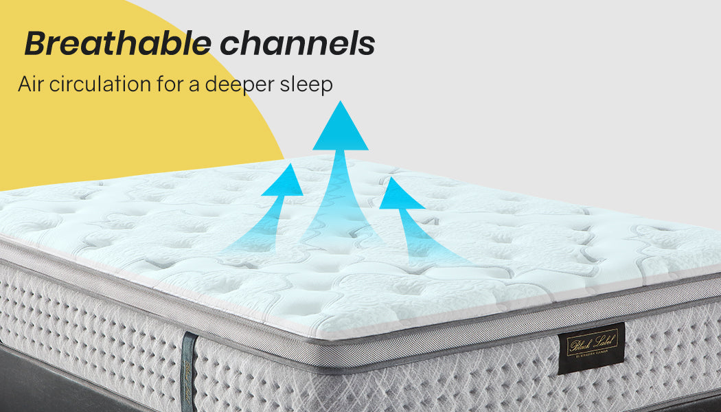 Queen Size Medium Firm Mattress with Memory Foam & 9-Zone Pocket Springs, 0.34m