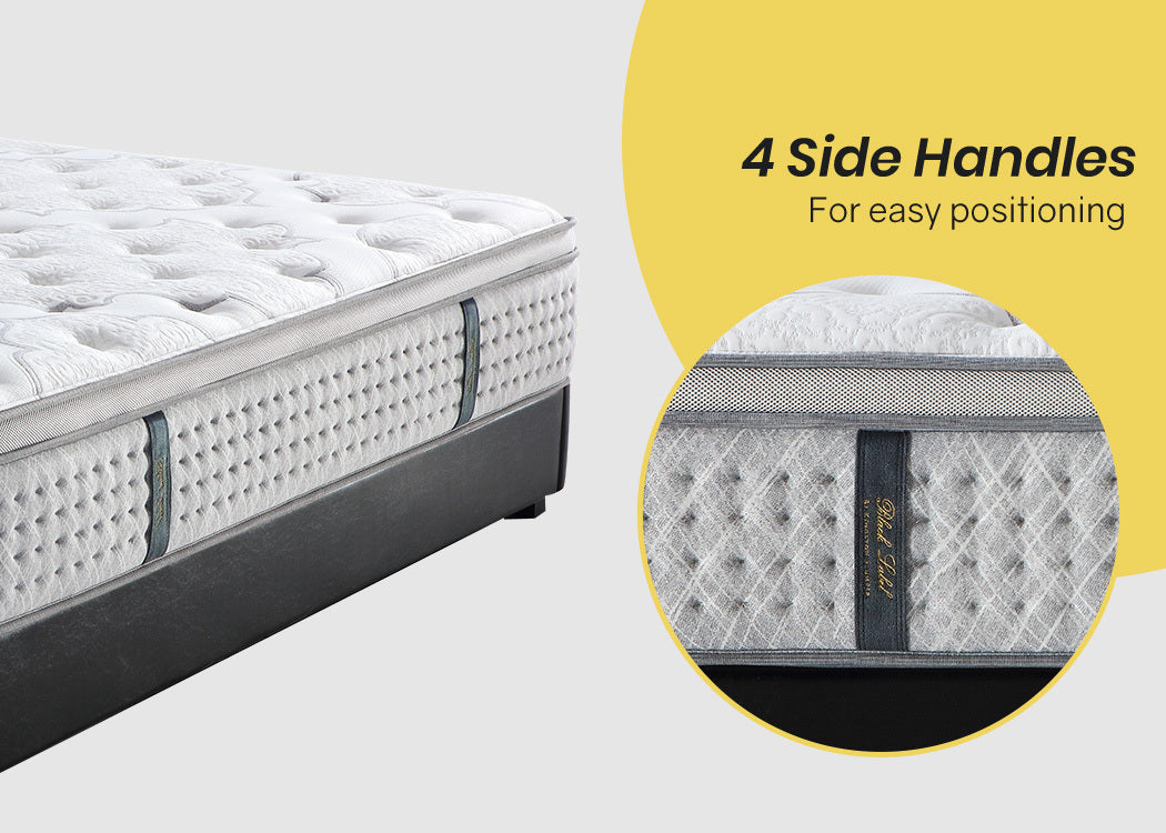 Queen Size Medium Firm Mattress with Memory Foam & 9-Zone Pocket Springs, 0.34m