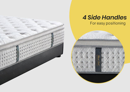 Queen Size Medium Firm Mattress with Memory Foam & 9-Zone Pocket Springs, 0.34m