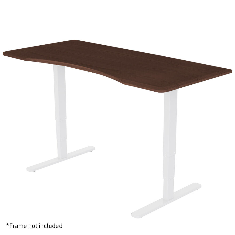 150x70cm Walnut Style Desktop for Height Adjustable Desk, Premium MDF