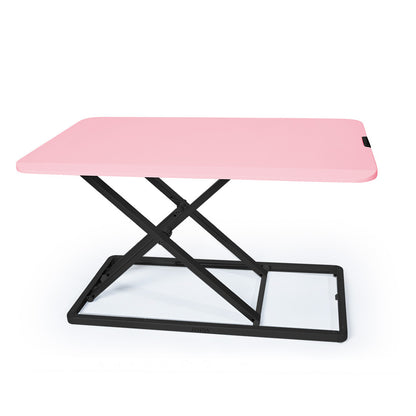 Adjustable Sit-Stand Desk Riser for Dual Monitors, 0.74m Wide, Pink