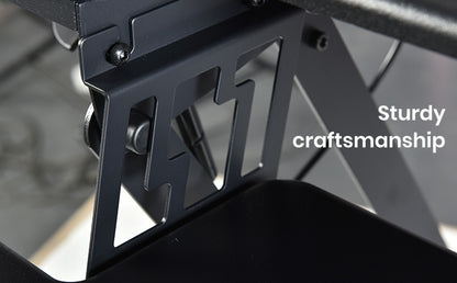 Corner Desk Riser, Adjustable Sit-Stand for Dual Monitors, 110cm, Black