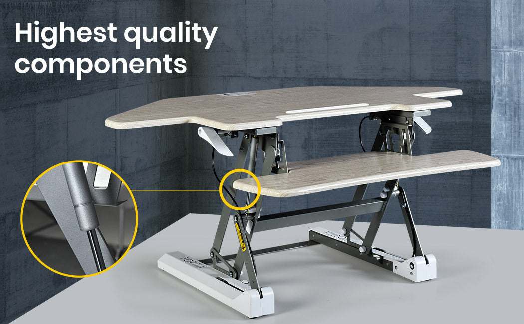 Corner Desk Riser with Adjustable Height, 1.1m Wide for Dual Monitors