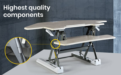 Corner Desk Riser with Adjustable Height, 1.1m Wide for Dual Monitors