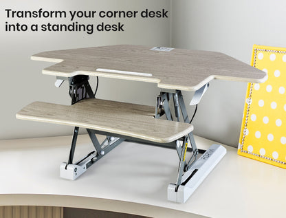 Corner Desk Riser with Adjustable Height, 1.1m Wide for Dual Monitors