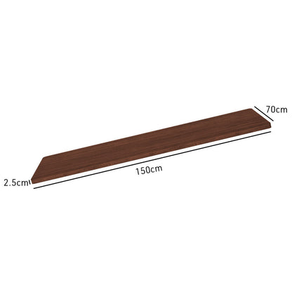 150x0.7m Walnut Style MDF Desktop for Height Adjustable Desk