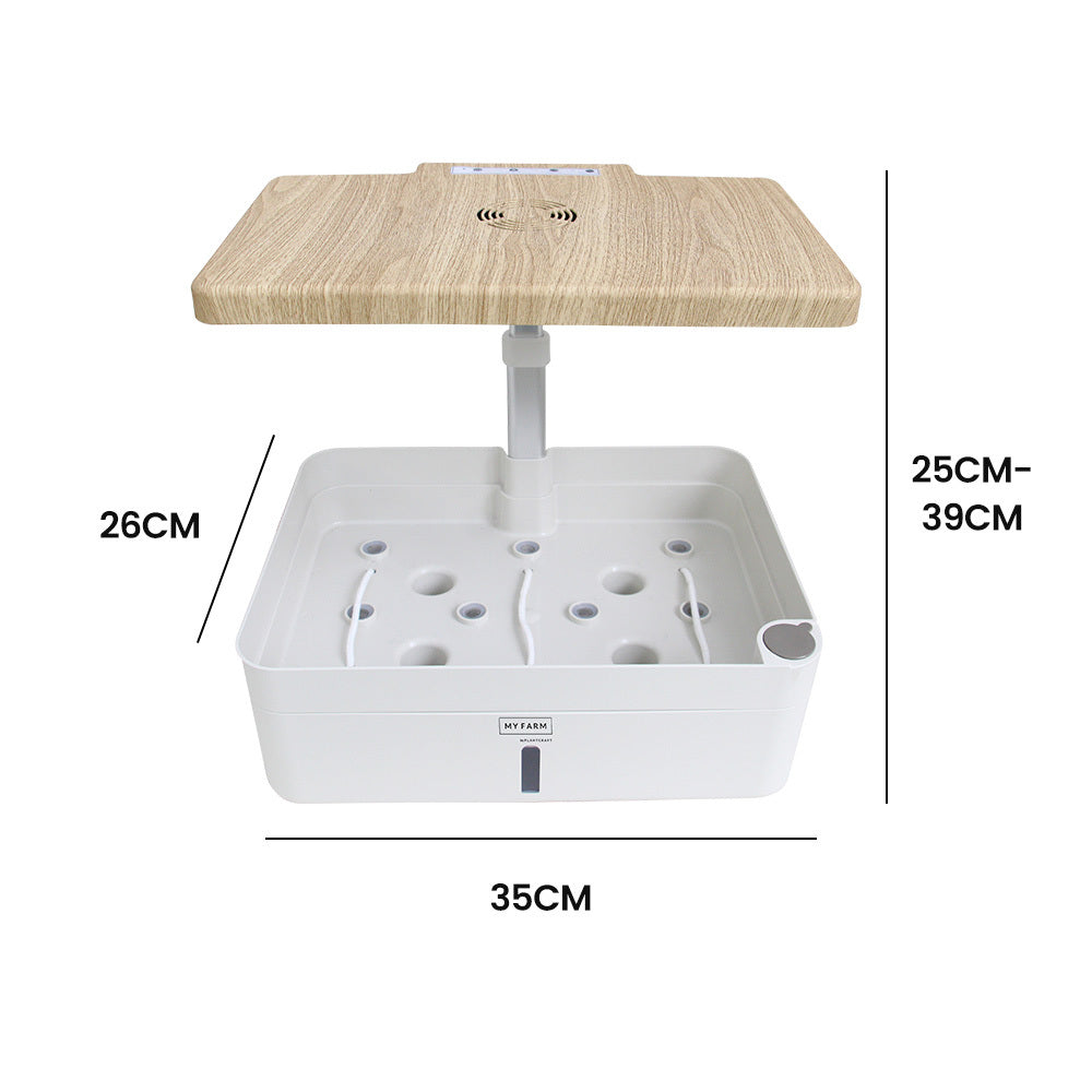 12-Pod Indoor Hydroponic System with LED Lights & Pump, Water Level Window