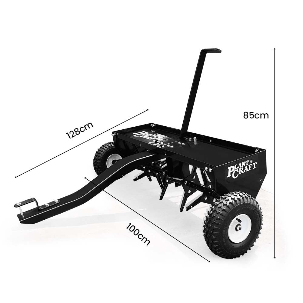 Tow Behind Lawn Aerator with 1m Width, Universal Hitch, Removable Blades