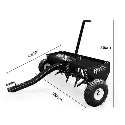 Tow Behind Lawn Aerator with 1m Width, Universal Hitch, Removable Blades