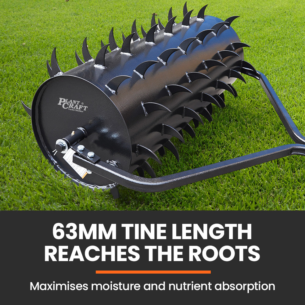 Tow-Behind Lawn Roller Spike Aerator, 0.92m Wide for Mowers & Tractors