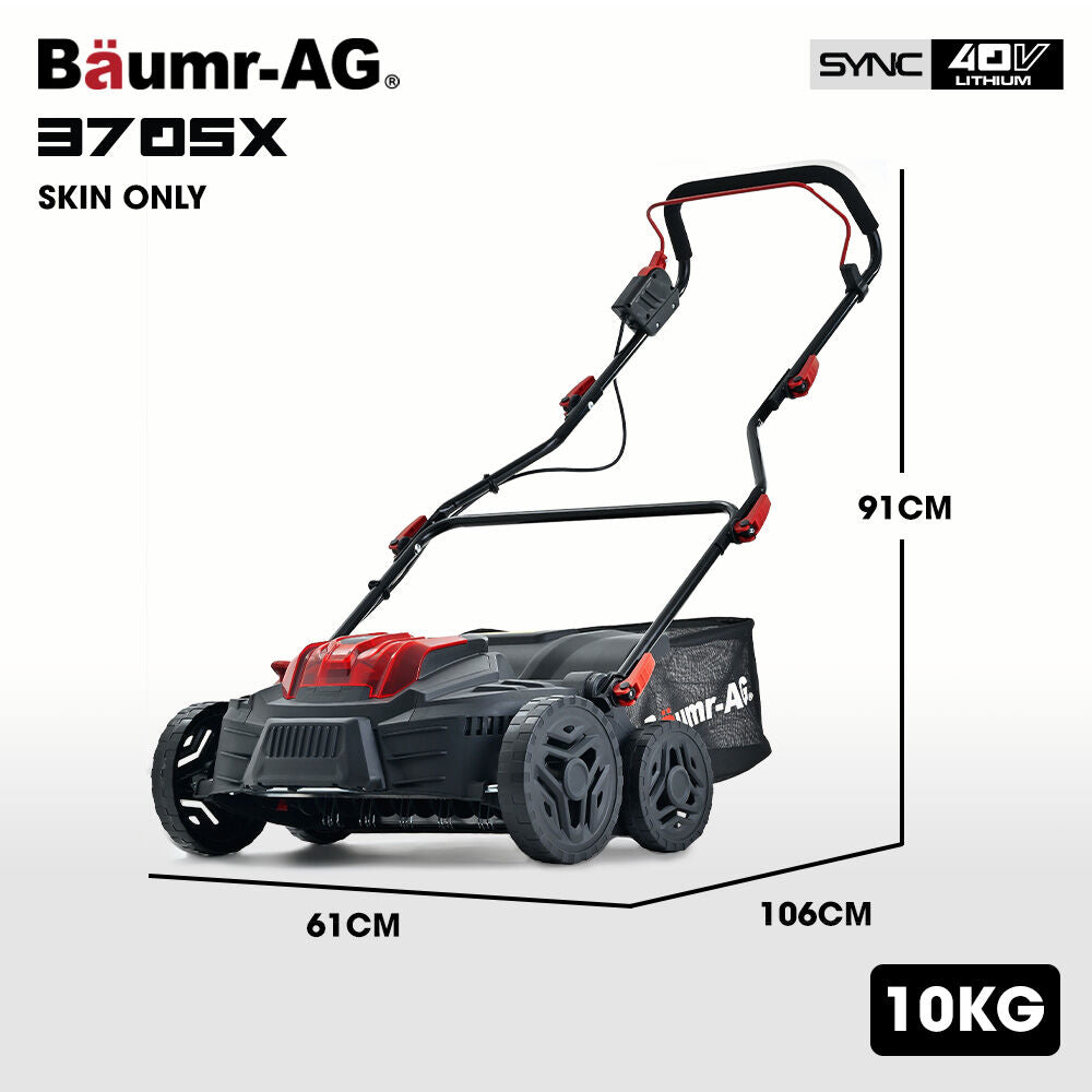 40V Cordless Lawn Scarifier & Aerator with 370mm Path, Brushless Motor