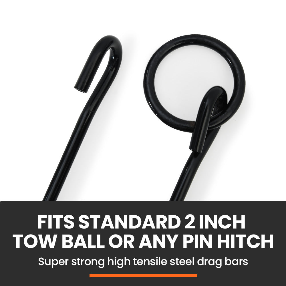 1.4m Wide Tow Behind Drag Harrow Rake for Lawn Tractor & Pasture Maintenance