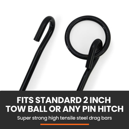 1.4m Wide Tow Behind Drag Harrow Rake for Lawn Tractor & Pasture Maintenance