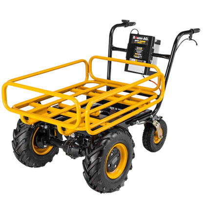 40V Battery Utility Cart, 300kg Load Capacity, 0.4m Front Tyres, Robust Build