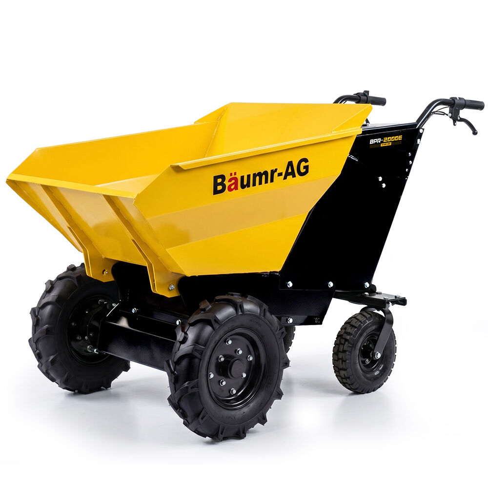 300kg / 110L Electric Wheelbarrow, Motorised Tipping Action, 48V 20Ah Battery Powered Mini Dumper