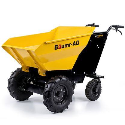 300kg / 110L Electric Wheelbarrow, Motorised Tipping Action, 48V 20Ah Battery Powered Mini Dumper