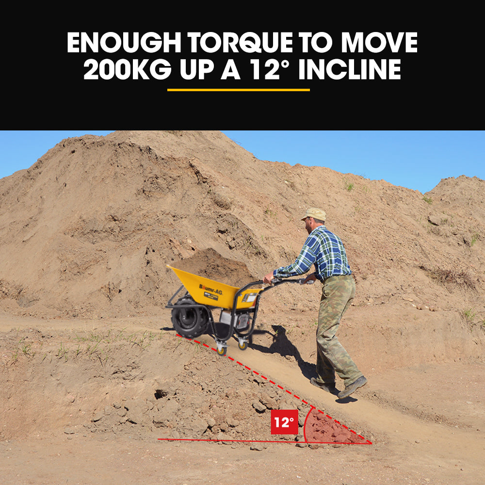 40V Electric Wheelbarrow, 0.8m³ Capacity, 260kg Load, Brushless Motor