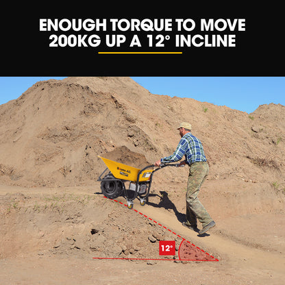 40V Electric Wheelbarrow, 0.8m³ Capacity, 260kg Load, Brushless Motor