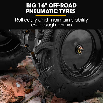 Electric Wheelbarrow with 100L Capacity, 260kg Load, 0.4m Wheels, 40V Battery