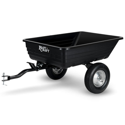 Heavy Duty Poly Dump Cart, 272kg Load, 0.4m Tyres for Lawn Mower & ATV
