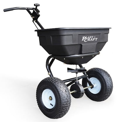 Heavy-Duty 0.06m³ Walk-Behind Spreader with 56kg Capacity for Lawn & Garden