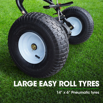 Heavy-Duty 0.06m³ Walk-Behind Spreader with 56kg Capacity for Lawn & Garden