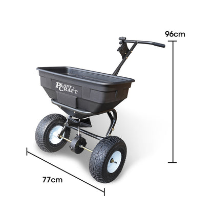 Heavy-Duty 0.06m³ Walk-Behind Spreader with 56kg Capacity for Lawn & Garden